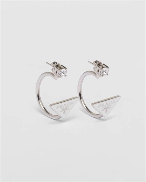 white prada earrings|Prada earrings price.